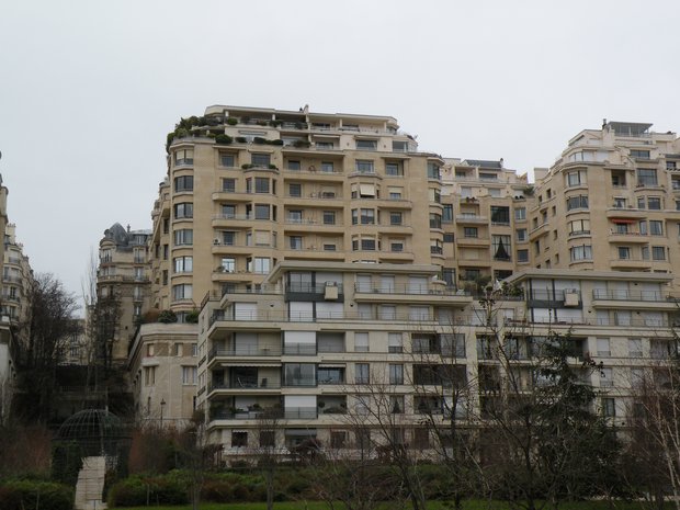  immeubles donnant sur le parc de Passy